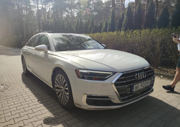 Audi A8 cena 210000 przebieg: 97000, rok produkcji 2019 z Warszawa małe 667